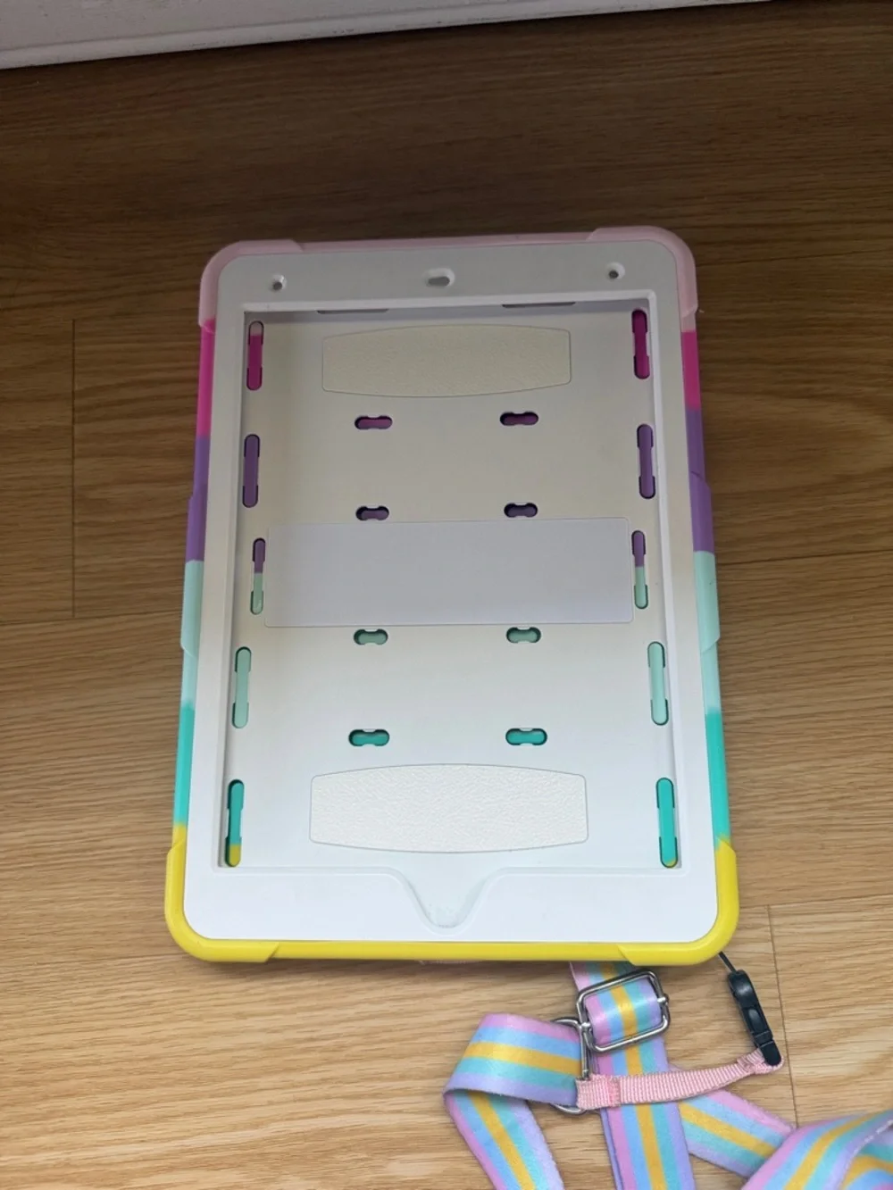 Rainbow Pastel Pop-It 7th/8th/9th iPad Case with Adjustable Strap